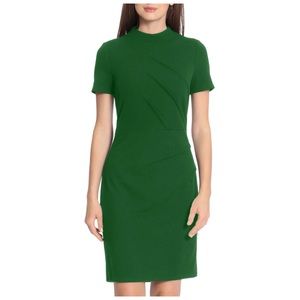 Maggy London Mock Neck Short Sleeve Sheath Dress